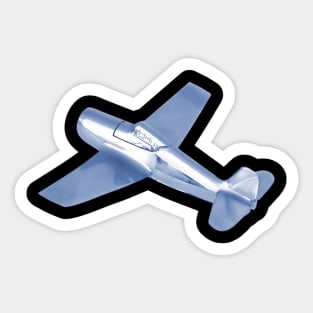 Silver Blue high flyer plane Sticker